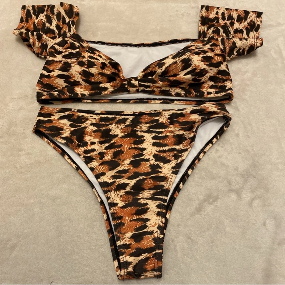 SHEIN Leopard Print Bikini - Brown and Black - Picture 16 of 16